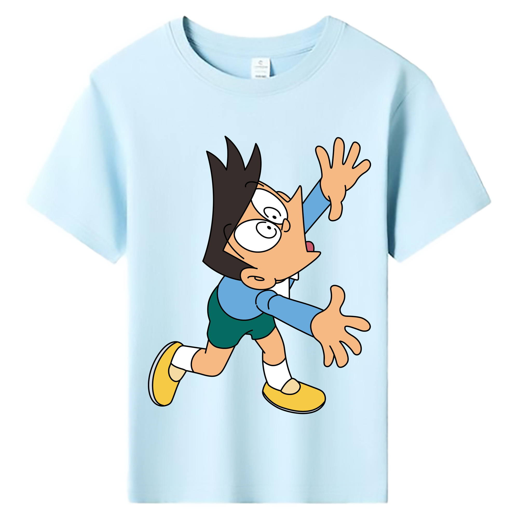 （画像用） ドラえもん 骨川 スネ夫 Doraemon Honekawa Suneo 綿100％キッズTシャツ（フロントプリント）